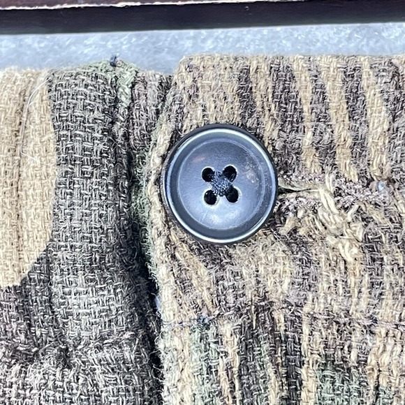 Levis Made & Crafted Pants Womens Size 0 Green Camo Grunge Skater Cotton Linen - Picture 7 of 16